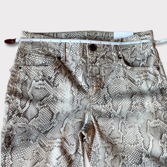WHBM Stretchy High Rise Skinny Snake Print Ankle Pants Size OP - Picture 6 of 11